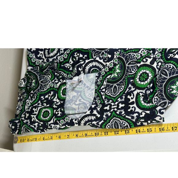 Jude Connally Dress Womens Small Green Navy Shift Geometric Jude Cloth Stretch - Picture 8 of 10